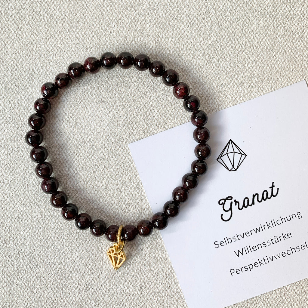 Armband Granat - Selbstverwirklichung & Willensstärke